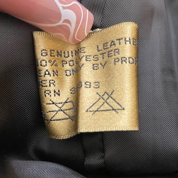 Rem Garson Dark Brown Timeless Quiet Luxury Leather Straight Leg Pants - Picture 8 of 8